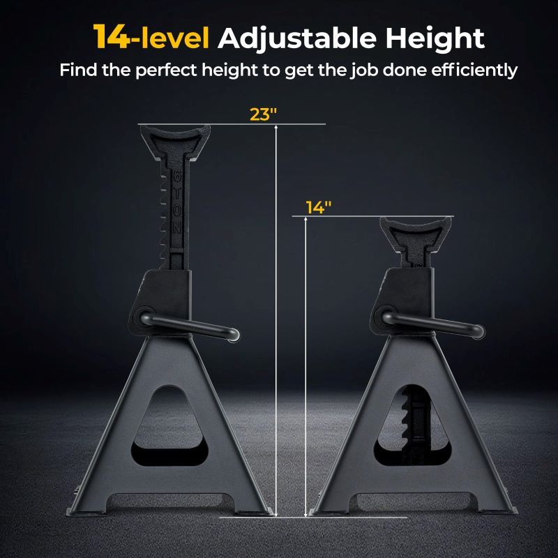 Adjustable Height Household Repairs Tools Car Jack Stands