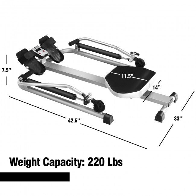 Adjustable Double Hydraulic Resistance Rowing Exercise Fitness Machine