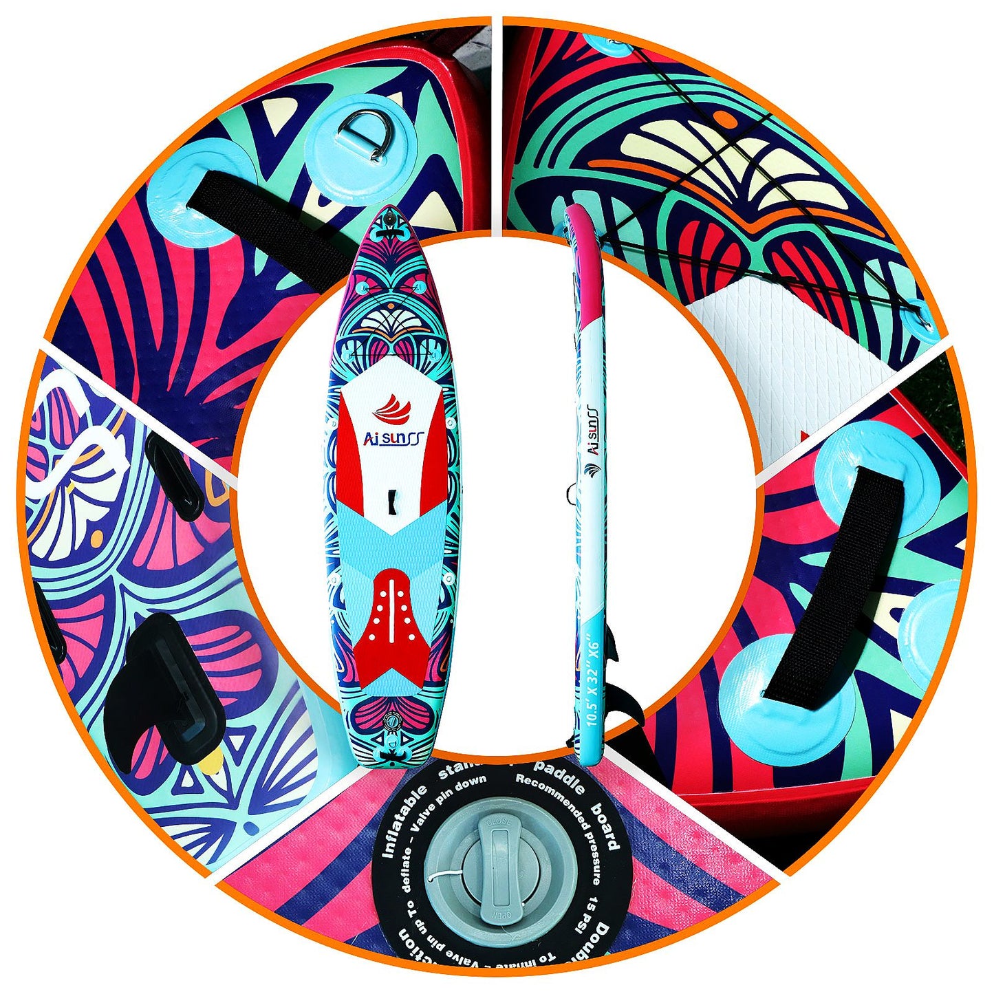 A high-quality and durable surfboard for adults, a lover's design that looks more fashionable