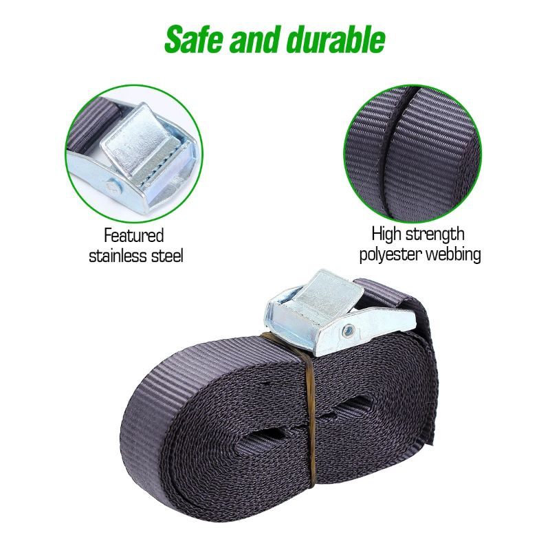 4pcs Tie Down Straps W/Cam Buckles for Luggage Cargo Trailer