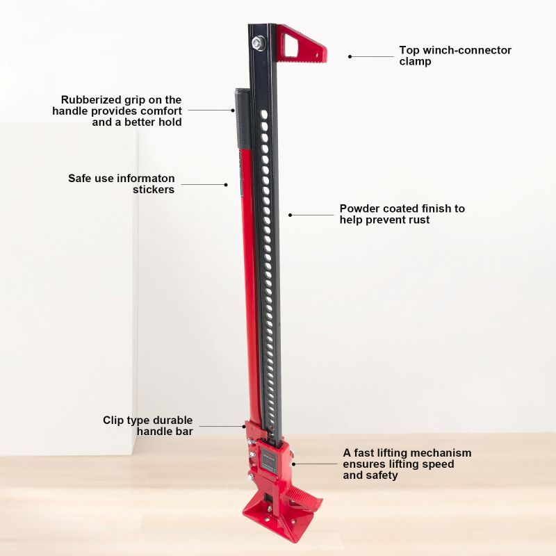 48" High Lift Ratcheting Off Road Utility Farm Jack