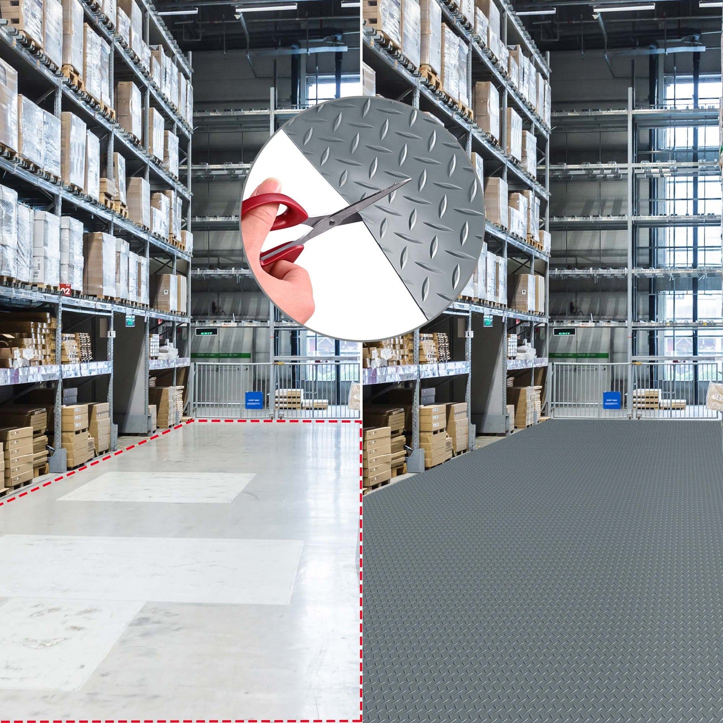 6.5*19.5FTCommercial Garage Floor Mat gray