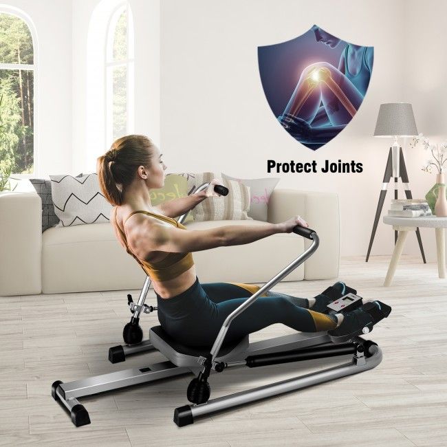 Adjustable Double Hydraulic Resistance Rowing Exercise Fitness Machine