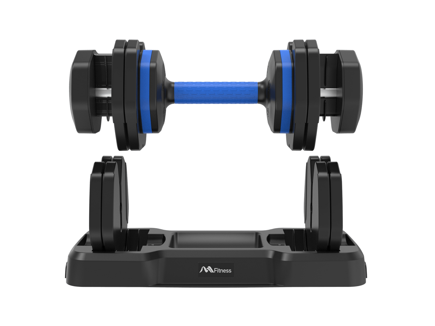 Adjustable Dumbbell - 55lb x2 Dumbbell Set of 2 with Anti-Slip Handle, Fast Adjust Weight by Turning Handle with Tray, Exercise Fitness Dumbbell Suitable for Full Body Workout