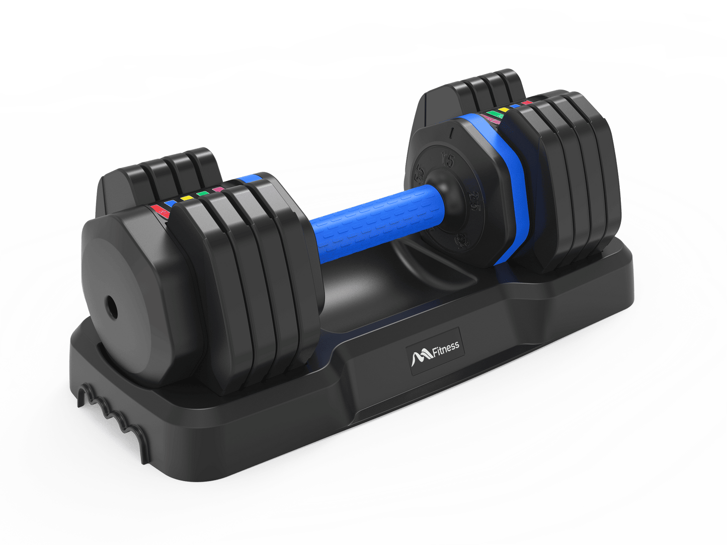 Adjustable Dumbbell - 55lb x2 Dumbbell Set of 2 with Anti-Slip Handle, Fast Adjust Weight by Turning Handle with Tray, Exercise Fitness Dumbbell Suitable for Full Body Workout