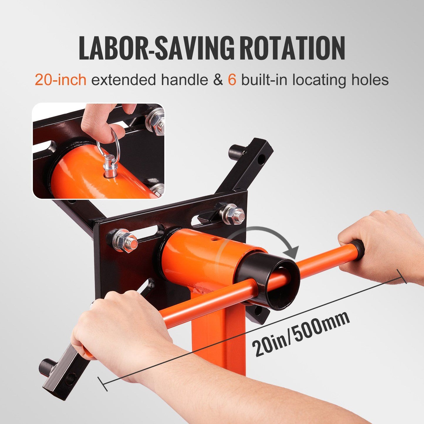 VEVOR Engine Stand, 750 lbs (3/8 Ton) Rotating Engine Motor Stand with 360 Degree Adjustable Head, Cast Iron Motor Hoist Dolly, 4-Caster, 4 Adjustable Arms, for Vehicle Maintenance, Auto Repair