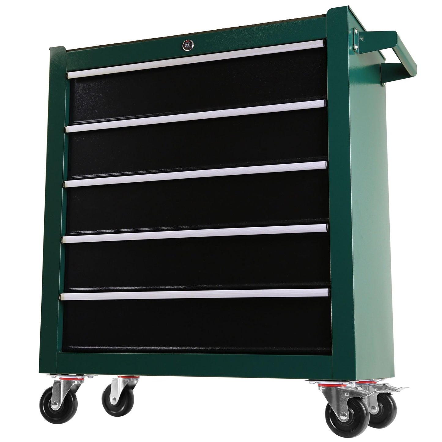 5-Drawers Rolling Tool Chest,Tool Cabinet on Wheels with Keyed Locking System and Drawer Liners,Tool Chest with Link Buckle and can be Combined to Large Cabinet Set,for Warehouse,Garage