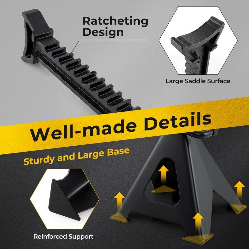 Adjustable Height Household Repairs Tools Car Jack Stands