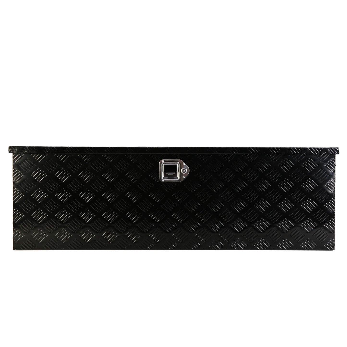 48 Inch Heavy Duty Aluminum Stripes Plated Tool long Box Pick Up Truck Bed RV Trailer Toolbox Storage Organizer, Waterproof Underbody Tool Box Storage with Lock and Key (48"×15.2"×15.2")