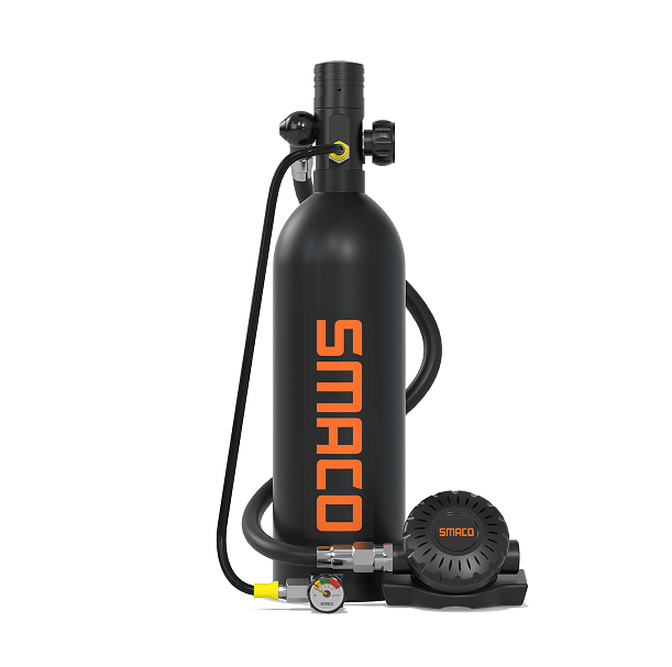 1L single-vial respirator diving equipment. Respiratory 15-20Minutes snorkel mask snorkeling tube protective back bag, diving gas cylinder, scuba diving, adult men and women