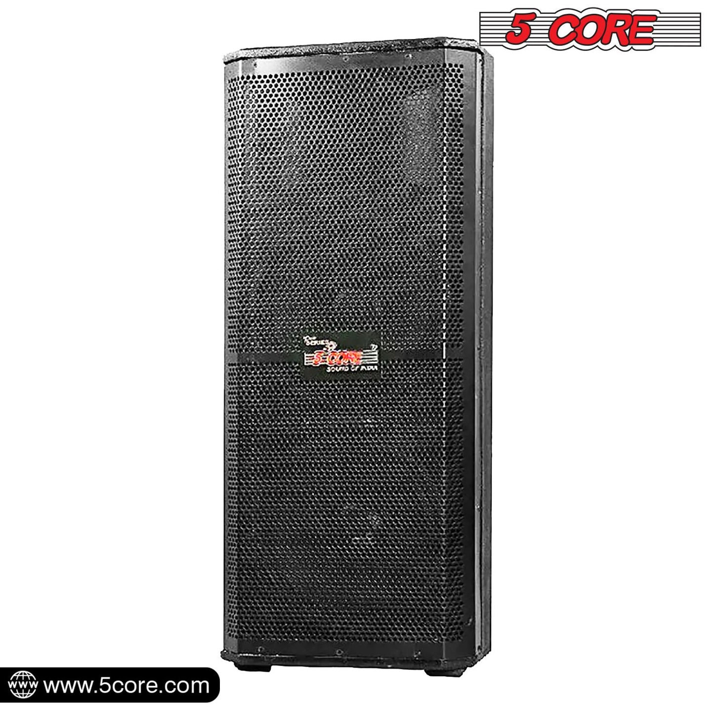 5 Core 15" Dual Outdoor Speaker System Pro Pa Party DJ Subwoofers 4 Pack, 3 Way 4 Ohm 4000W PMPO Stereo Surround Sound Wooden Speaker System with 2.5" Voice Coil - 15x2 400DX 4PCS