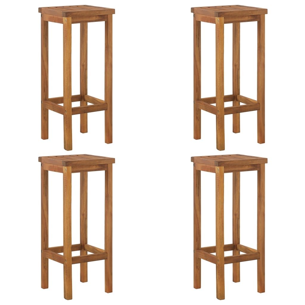 5 Piece Patio Bar Set Solid Wood Acacia