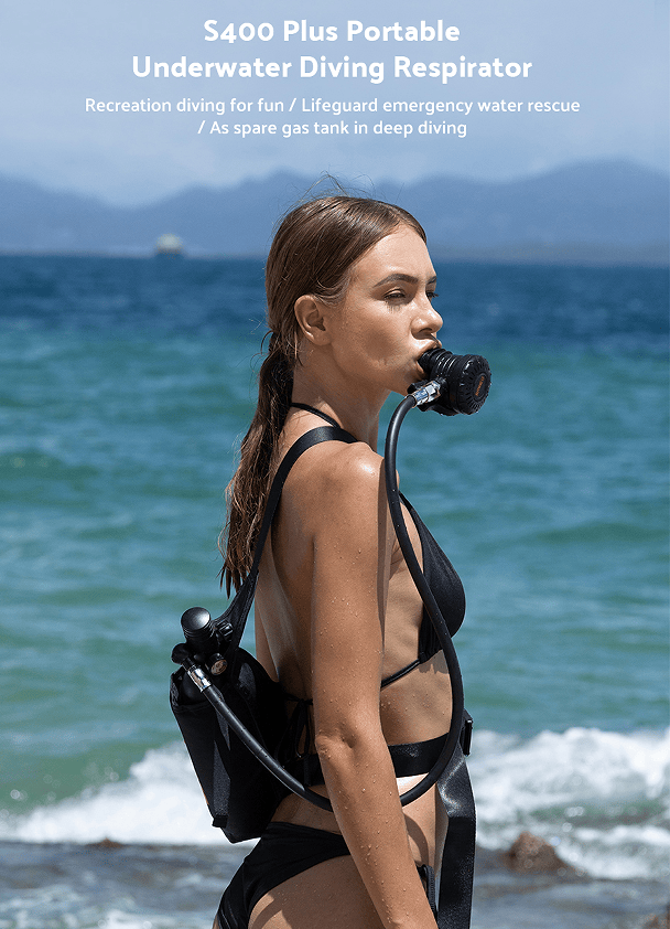1L single-vial respirator diving equipment. Respiratory 15-20Minutes snorkel mask snorkeling tube protective back bag, diving gas cylinder, scuba diving, adult men and women