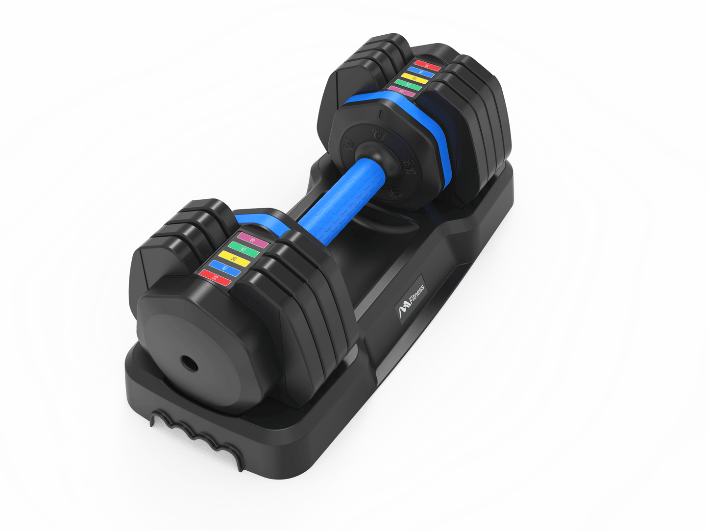 Adjustable Dumbbell - 55lb x2 Dumbbell Set of 2 with Anti-Slip Handle, Fast Adjust Weight by Turning Handle with Tray, Exercise Fitness Dumbbell Suitable for Full Body Workout