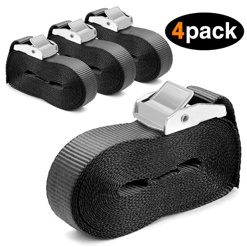 4pcs Tie Down Straps W/Cam Buckles for Luggage Cargo Trailer