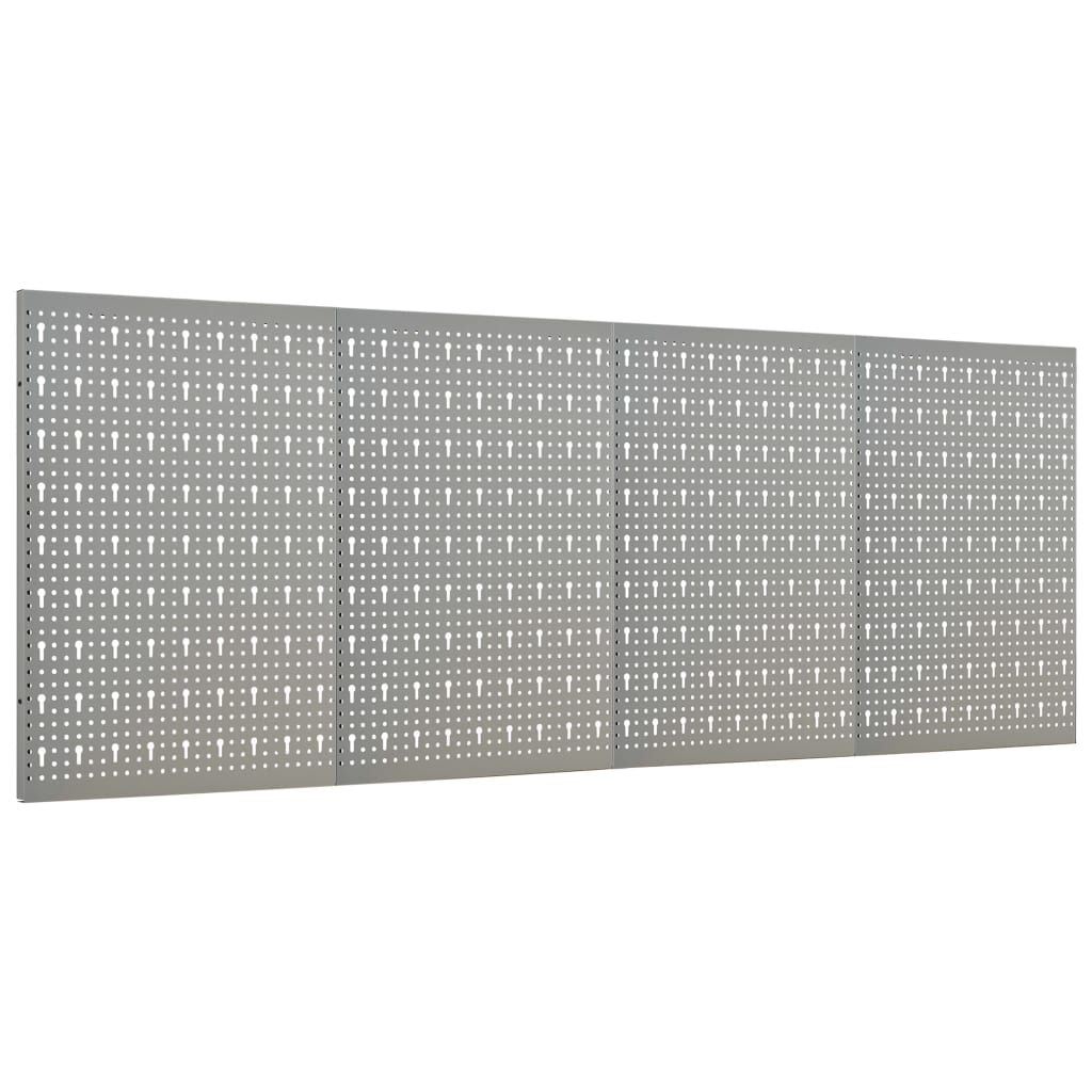 Wall-mounted Peg Boards 4 pcs 15.7"x22.8" Steel