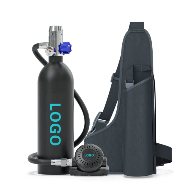 1L single-vial respirator diving equipment. Respiratory 15-20Minutes snorkel mask snorkeling tube protective back bag, diving gas cylinder, scuba diving, adult men and women