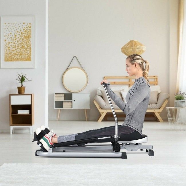 Adjustable Double Hydraulic Resistance Rowing Exercise Fitness Machine