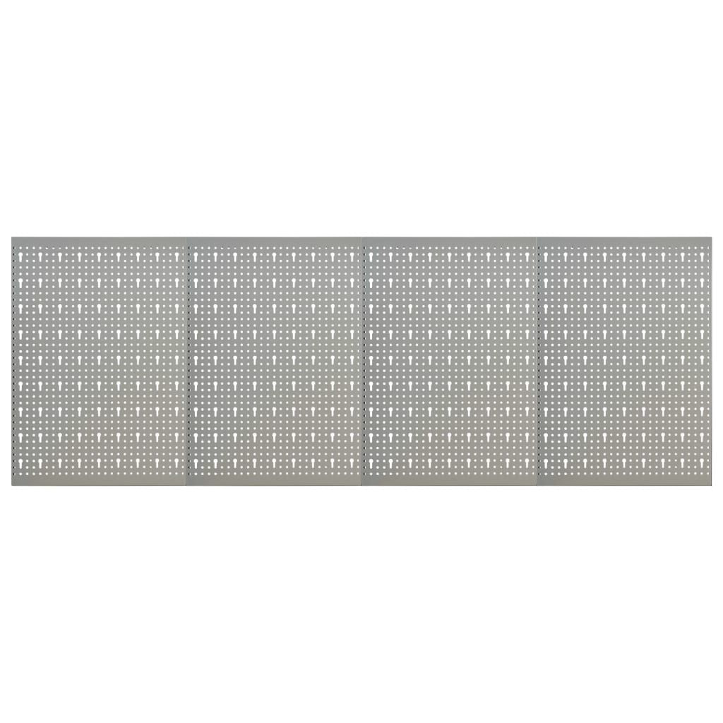 Wall-mounted Peg Boards 4 pcs 15.7"x22.8" Steel