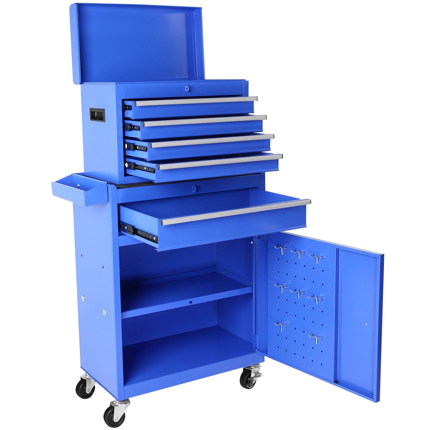 5-Drawer Rolling Tool Chest, High Capacity Tool Storage Cabinet W/Lockable Wheels, Adjustable Shelf & Anti-Slip Liner, Detachable Tool Box Organizer, Rolling Tool Cabinet