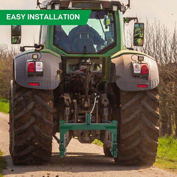 3 Pt Quick Hitch Adapter For Category 1 & 2 W/ Adjustable Bolt Tractor 3000lb,Green