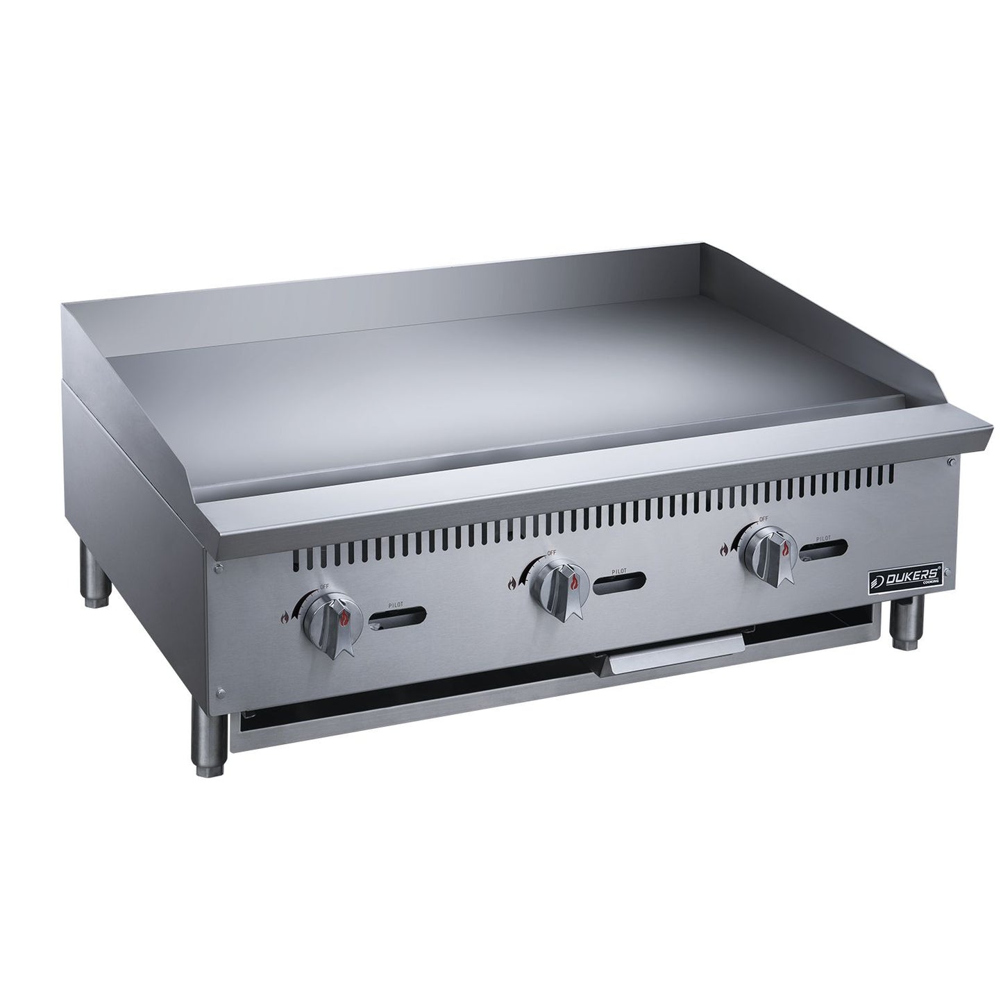 36" Griddler (24" Depth) 3-Burner Commercial Griddle in Stainless Steel with 4 legs