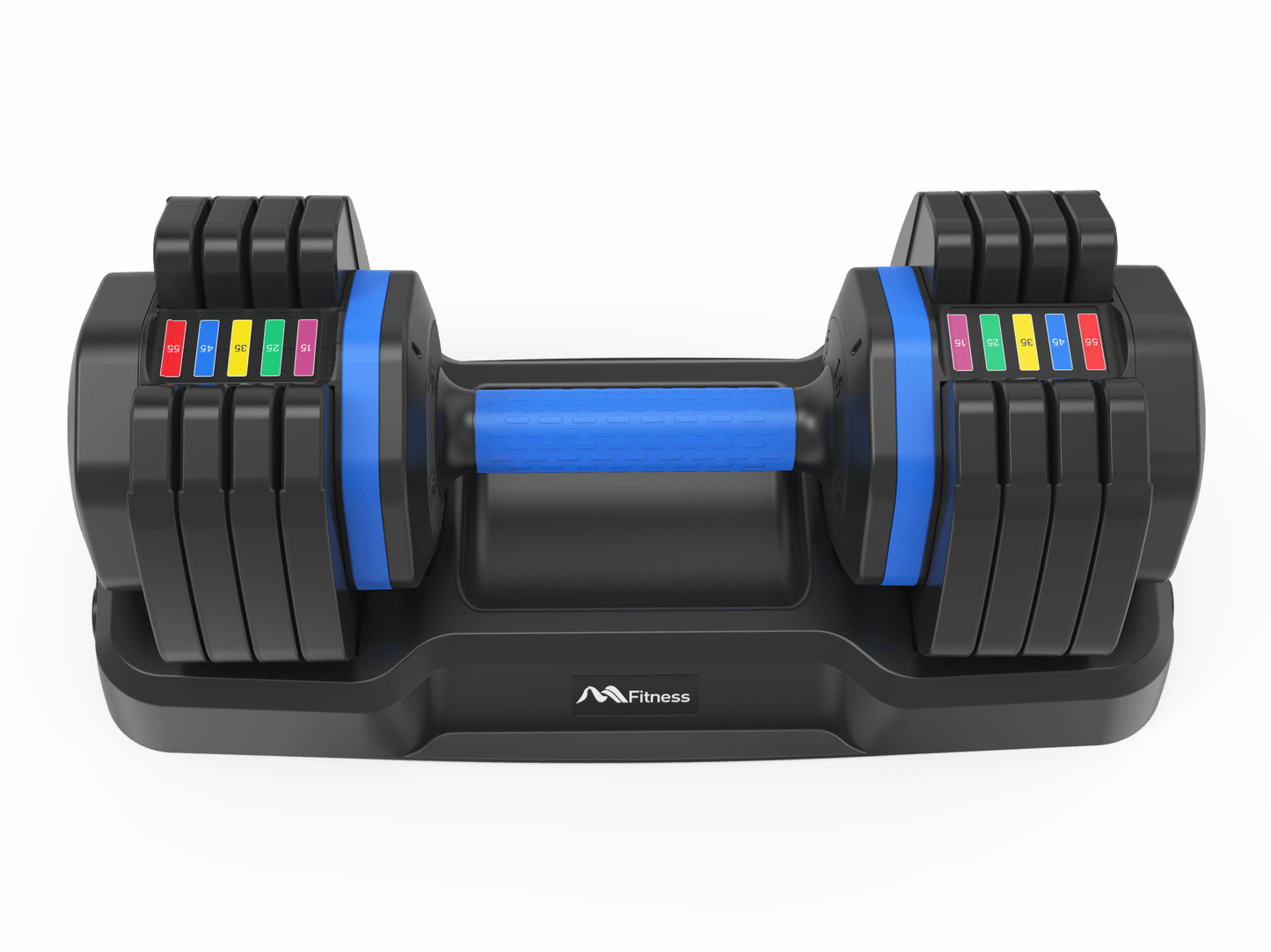 Adjustable Dumbbell - 55lb Single Dumbbell with Anti-Slip Handle, Fast Adjust Weight by Turning Handle with Tray, Exercise Fitness Dumbbell Suitable for Full Body Workout