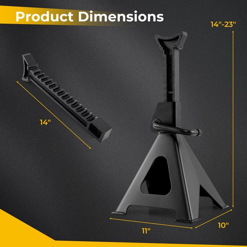 Adjustable Height Household Repairs Tools Car Jack Stands