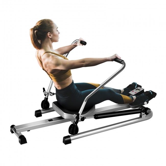 Adjustable Double Hydraulic Resistance Rowing Exercise Fitness Machine
