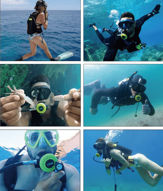 1L single-vial respirator diving equipment. Respiratory 15-20Minutes snorkel mask snorkeling tube protective back bag, diving gas cylinder, scuba diving, adult men and women