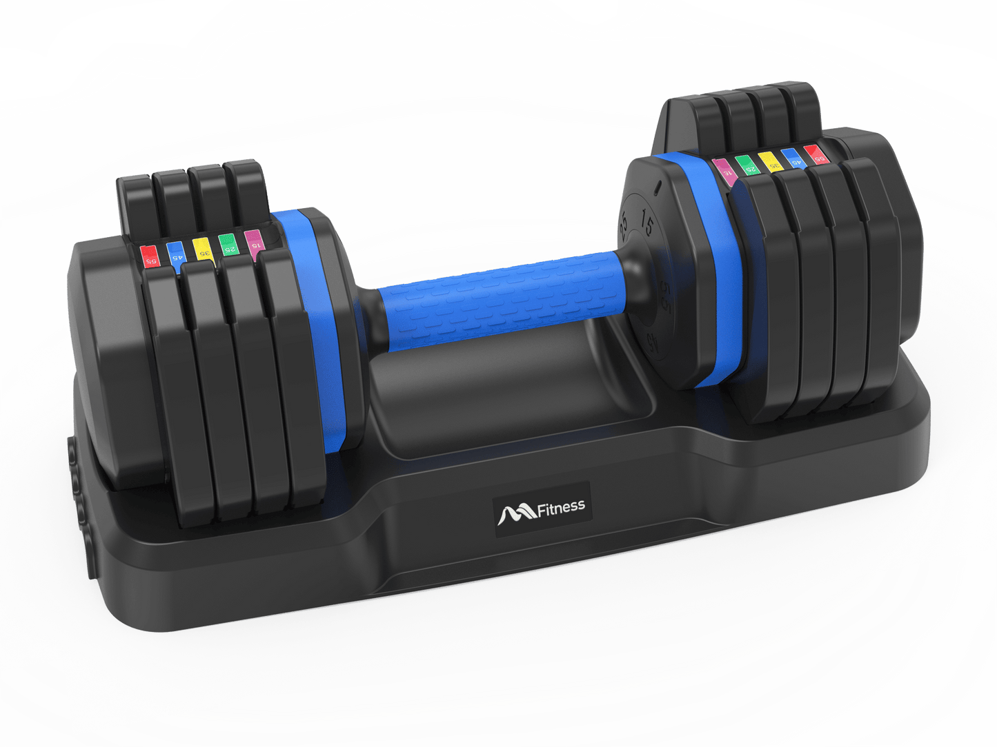 Adjustable Dumbbell - 55lb x2 Dumbbell Set of 2 with Anti-Slip Handle, Fast Adjust Weight by Turning Handle with Tray, Exercise Fitness Dumbbell Suitable for Full Body Workout