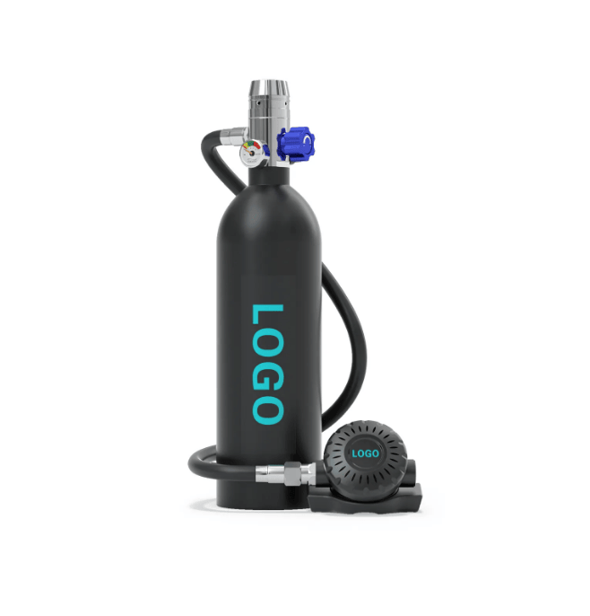 1L single-vial respirator diving equipment. Respiratory 15-20Minutes snorkel mask snorkeling tube protective back bag, diving gas cylinder, scuba diving, adult men and women
