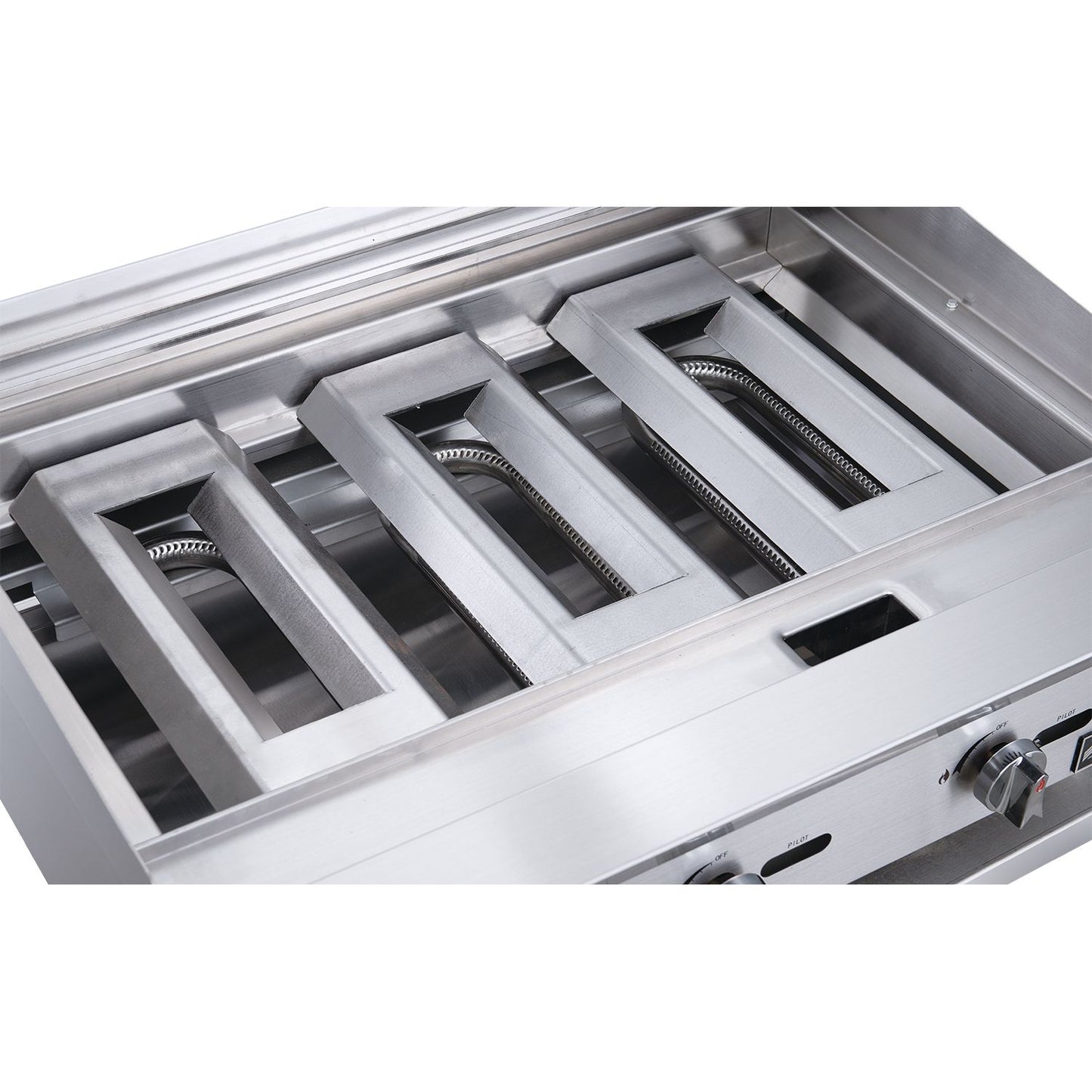 48" 4-Burner Commercial Charboiler in Stainless Steel with 4 legs