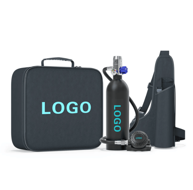 1L single-vial respirator diving equipment. Respiratory 15-20Minutes snorkel mask snorkeling tube protective back bag, diving gas cylinder, scuba diving, adult men and women