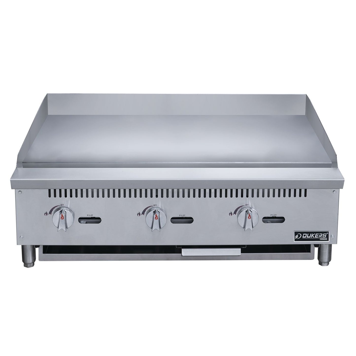 36" Griddler (24" Depth) 3-Burner Commercial Griddle in Stainless Steel with 4 legs