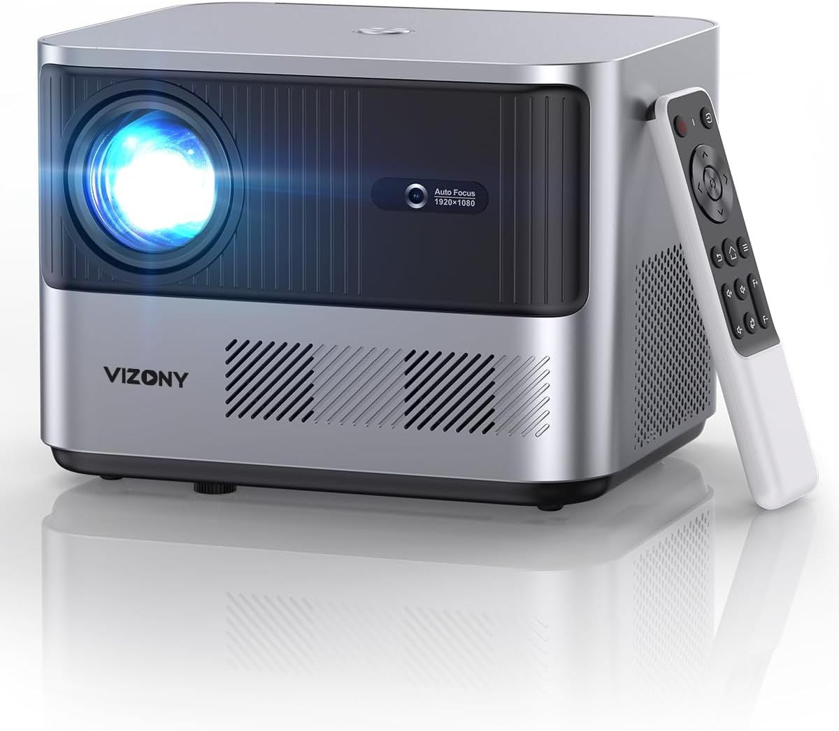 VIZONY FHD 1080P Projector 4K Support, 800ANSI 5G WiFi Bluetooth Projector, Outdoor Projector with Full-Sealed Engine/Electric Focus/4P4D/PPT/Zoom, Home Movie Projector Compatible w/iOS/Android/PC/TV