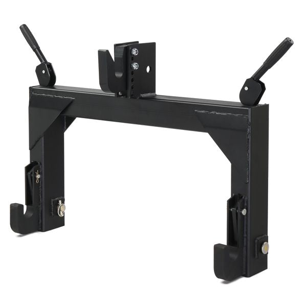 3 Pt Quick Hitch Adapter For Category 1 & 2 W/ Adjustable Bolt Tractor 3000lb,Black