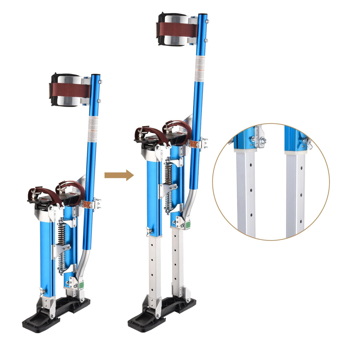 16in to 24in Slv Aluminum Drywall Stilt