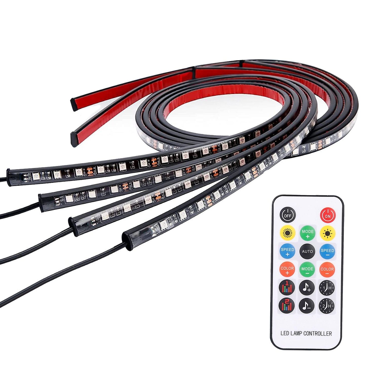 Waterproof RGB Underglow LED Strip Remote App Control Car Underbody Light