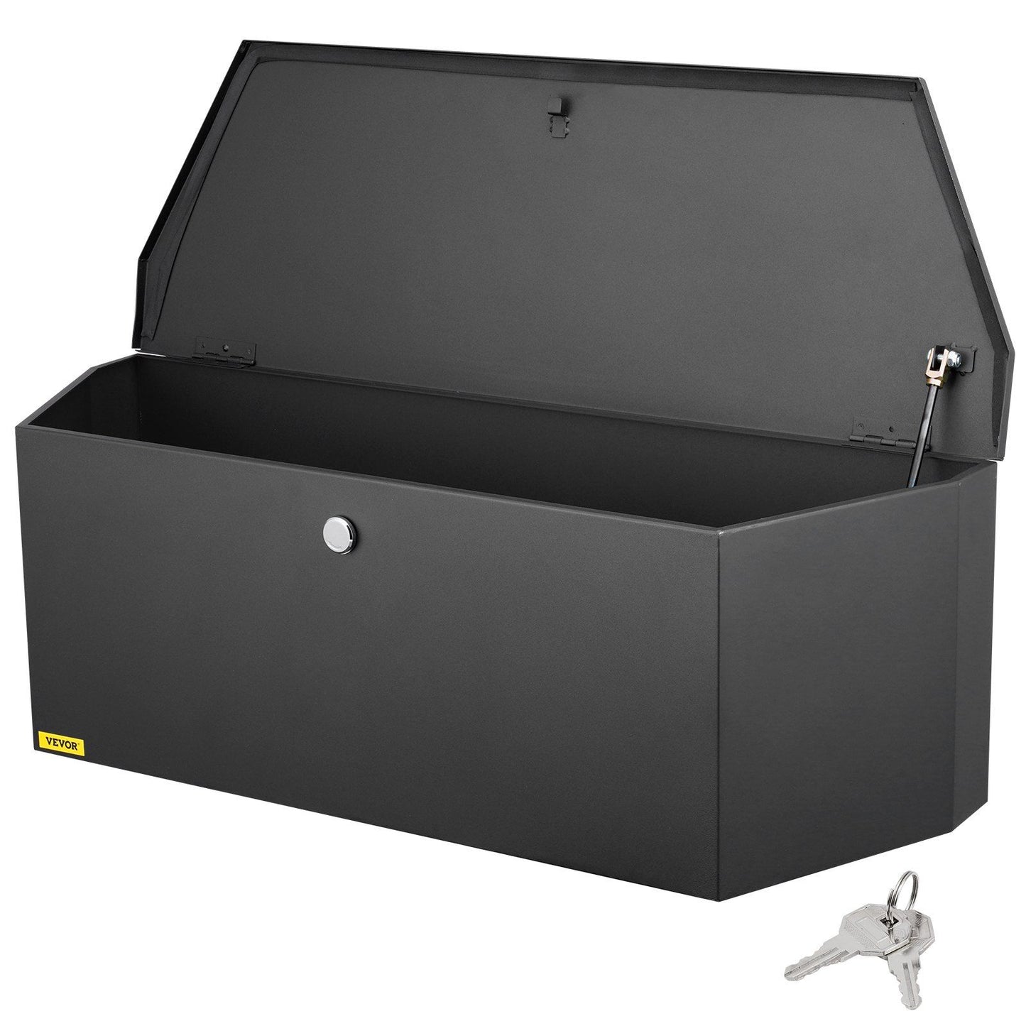 VEVOR Trailer Tongue Box, Carbon Steel Tongue Box Tool Chest, Heavy Duty Trailer Box Storage with Lock and Keys, Utility Trailer Tongue Tool Box for Pickup Truck Bed, RV Trailer, 36"x12"x12"