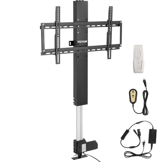 VEVOR Motorized TV Lift Stroke Length 31 Inches Motorized TV Mount Fit for Max.60 Inch TV Lift with Remote Control Height Adjustable 42-73 Inch,Load Capacity 132 Lbs