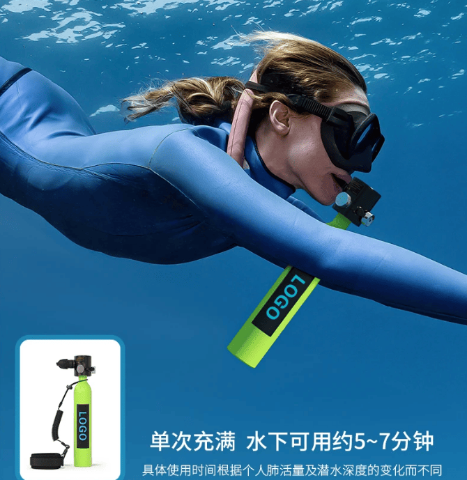 0.5L Single-bottle respirator diving apparatus.  Respiratory 5-10Minutes snorkel mask snorkeling tube protective back bag, diving gas cylinder, scuba diving, adult men and women