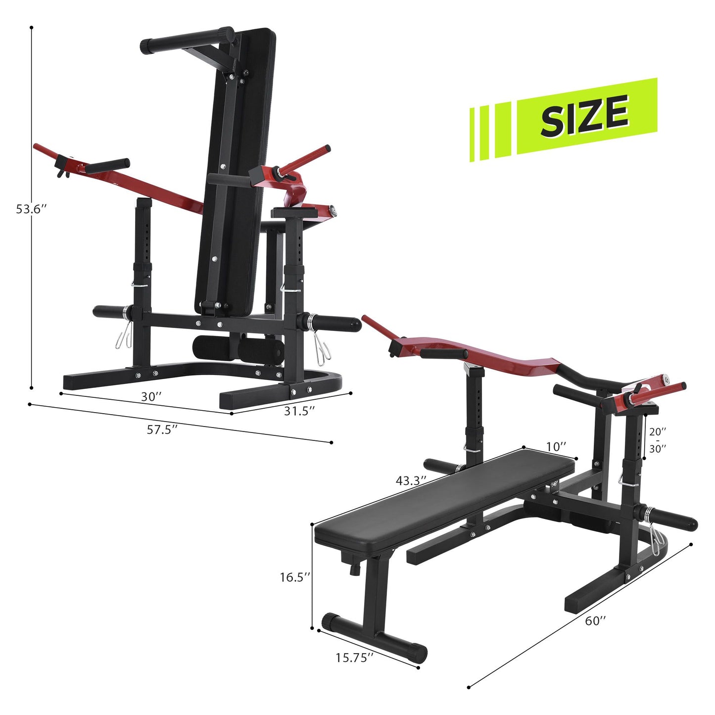 Weight Chest Press Bench - Weight Bench Press Machine 11 Adjustable Positions Flat Incline for Chest & Arm Ab Workout, Home Gym Equipment Combined Max 2000 LB