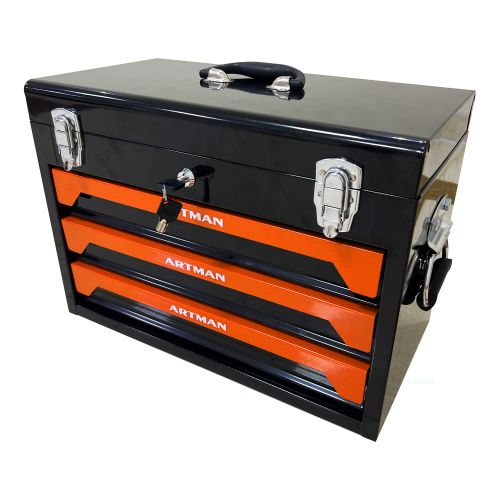 3 Drawers Tool Box with Tool Set--Orange