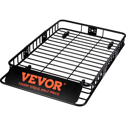 VEVOR Roof Rack Cargo Basket, 64" x 39" x 6" Rooftop Cargo Carrier with Extension, Heavy-duty 200 LBS Capacity Universal Roof Rack Basket, Luggage Holder for SUV, Truck, Vehicle