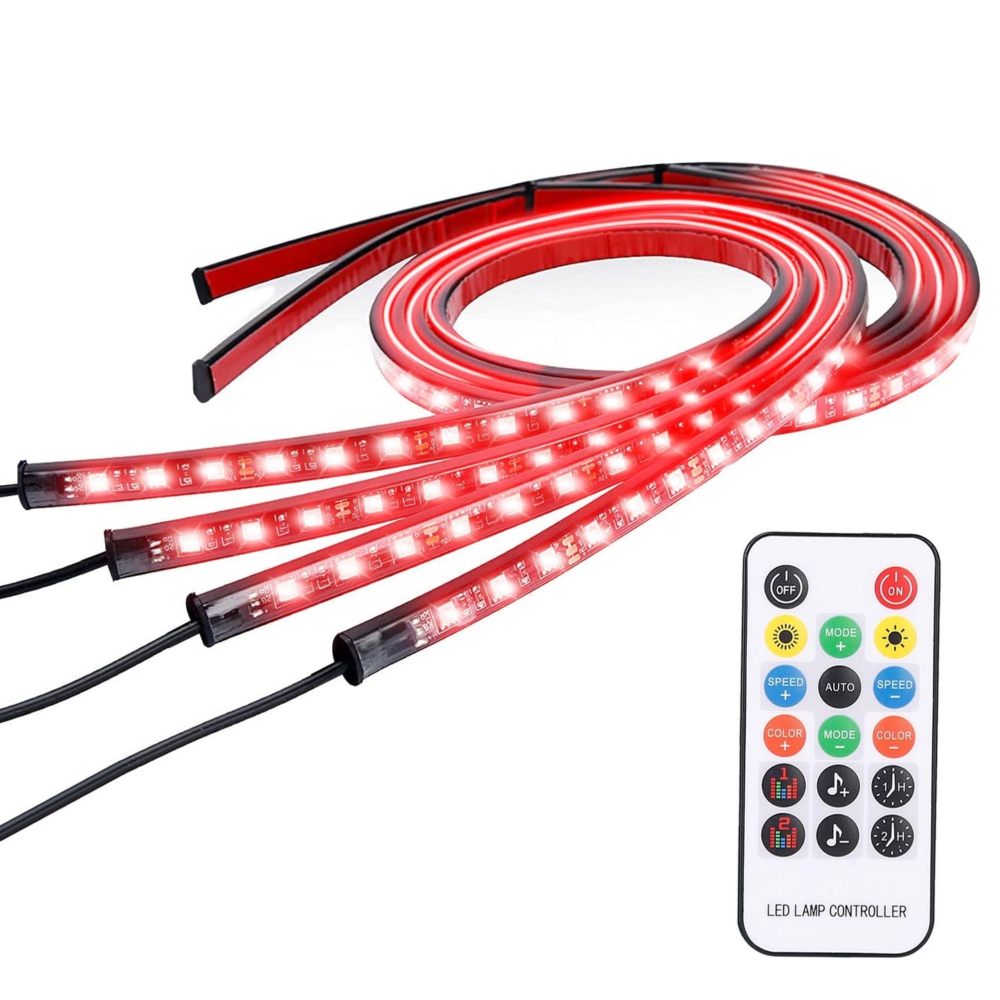 Waterproof RGB Underglow LED Strip Remote App Control Car Underbody Light