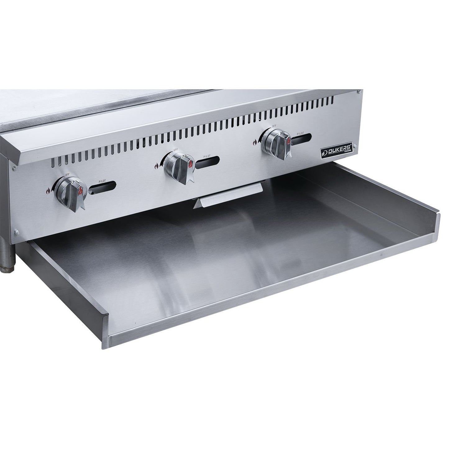 36" Griddler (24" Depth)  3-Burner Commercial  Griddle in Stainless Steel  with 4  legs