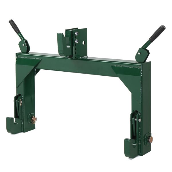 3 Pt Quick Hitch Adapter For Category 1 & 2 W/ Adjustable Bolt Tractor 3000lb,Green