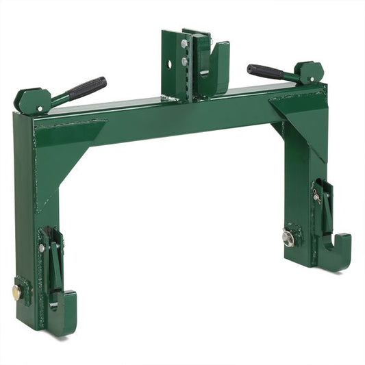 3 Pt Quick Hitch Adapter For Category 1 & 2 W/ Adjustable Bolt Tractor 3000lb,Green