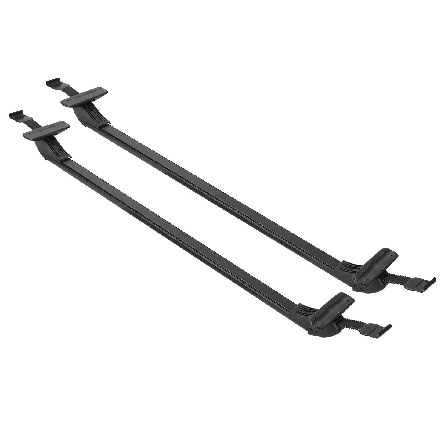 2PCS Universal 110cm/43-inch Car Roof Rack Cross Bar w/ Anti-Theft Lock Adjustable Window Frame